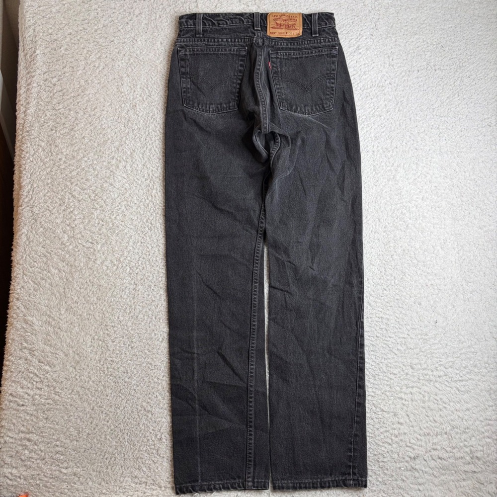 Vintage Levis 505 Regular Fit Straight Leg Black Jeans Made in USA 30x32 (29X31)